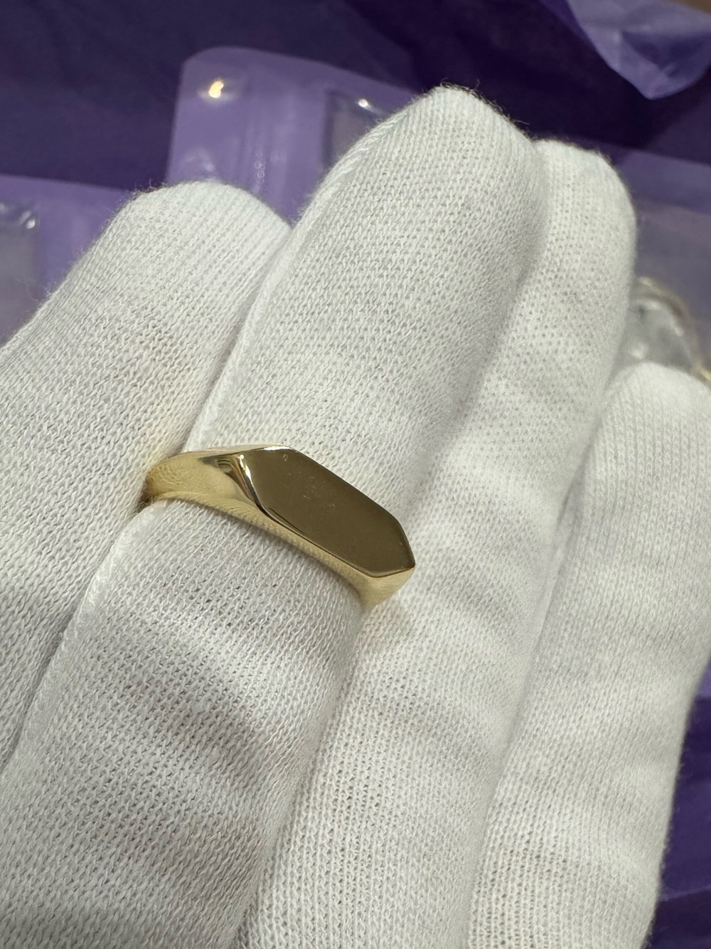 Melinda Maria Gold Sculpted Signet Ring
